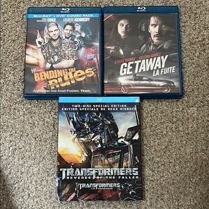 Action Blu-ray Movie Collection: Bending the Rules, Getaway, Transformers